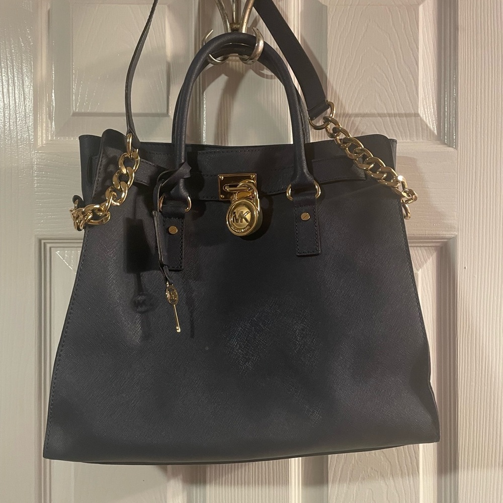 Navy Blue Michael Kors Hamilton Large